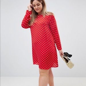 ASOS polka dot dress plus size